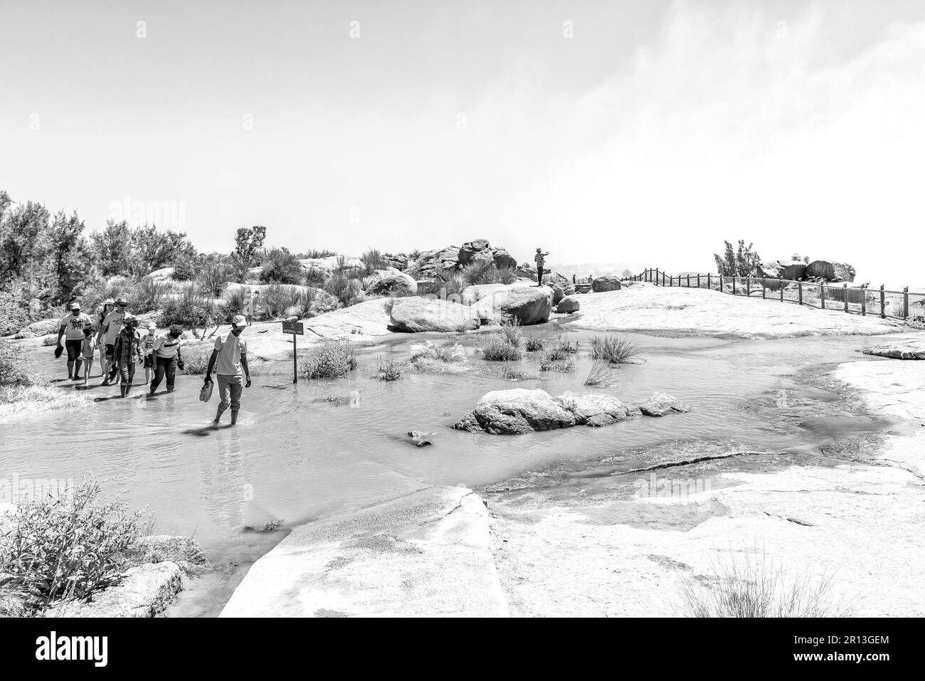 Augrabies National Park, South Africa - Feb 25, 2023: Tourists on a