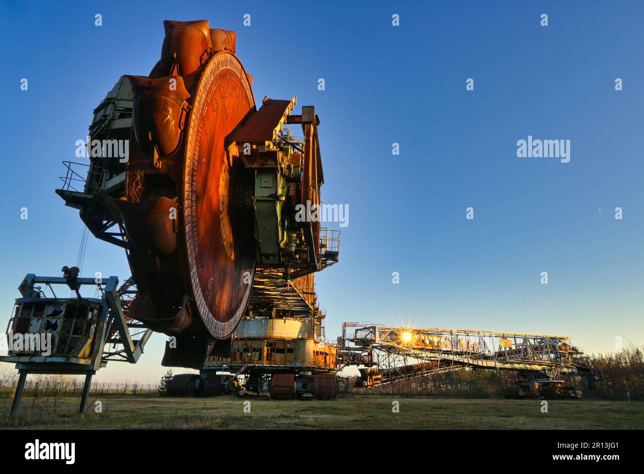 lost place brown coal excavator, brandenburg, germany Stock Photo