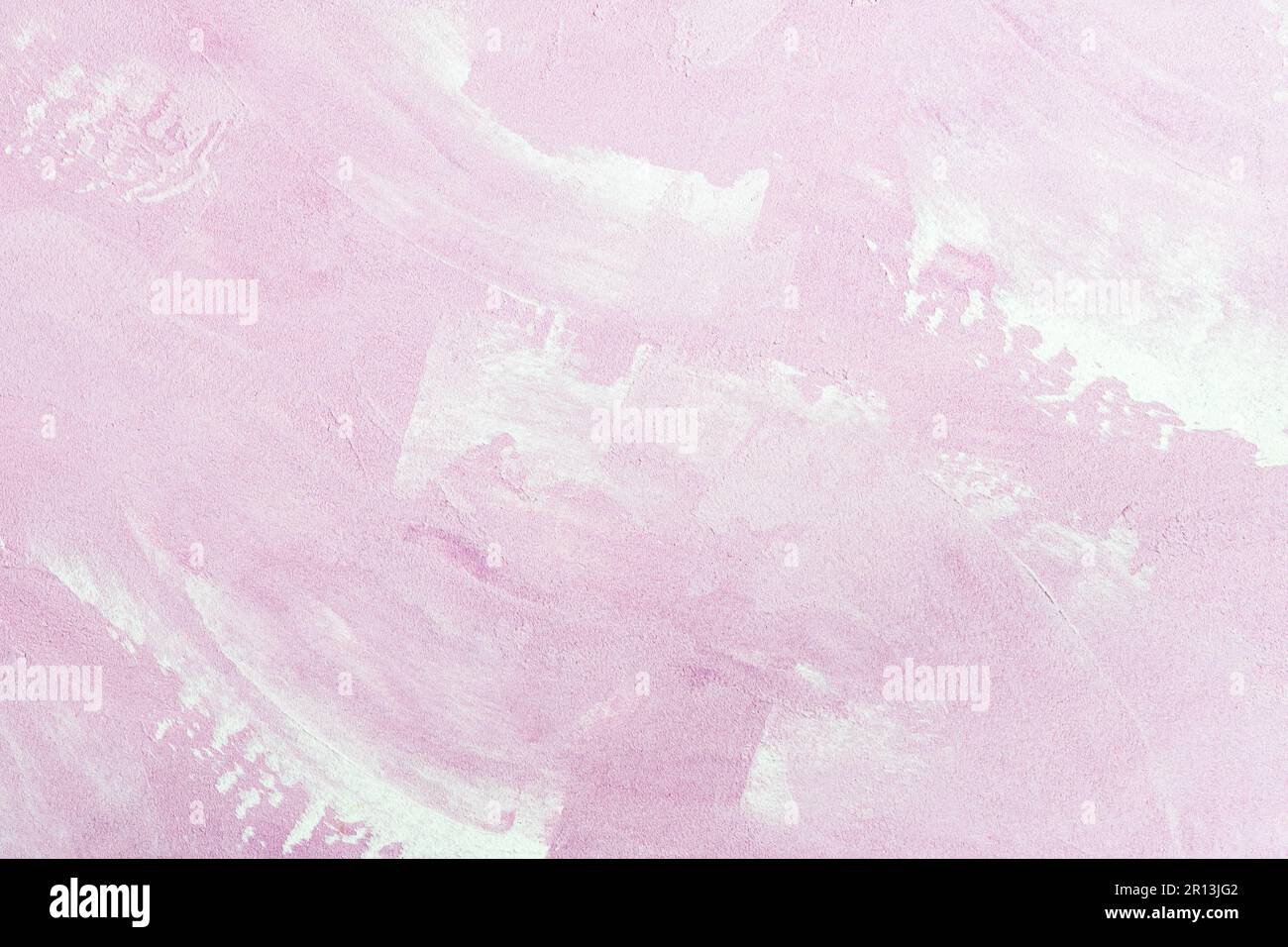Pink textured background with white brush strokes Stock Photo