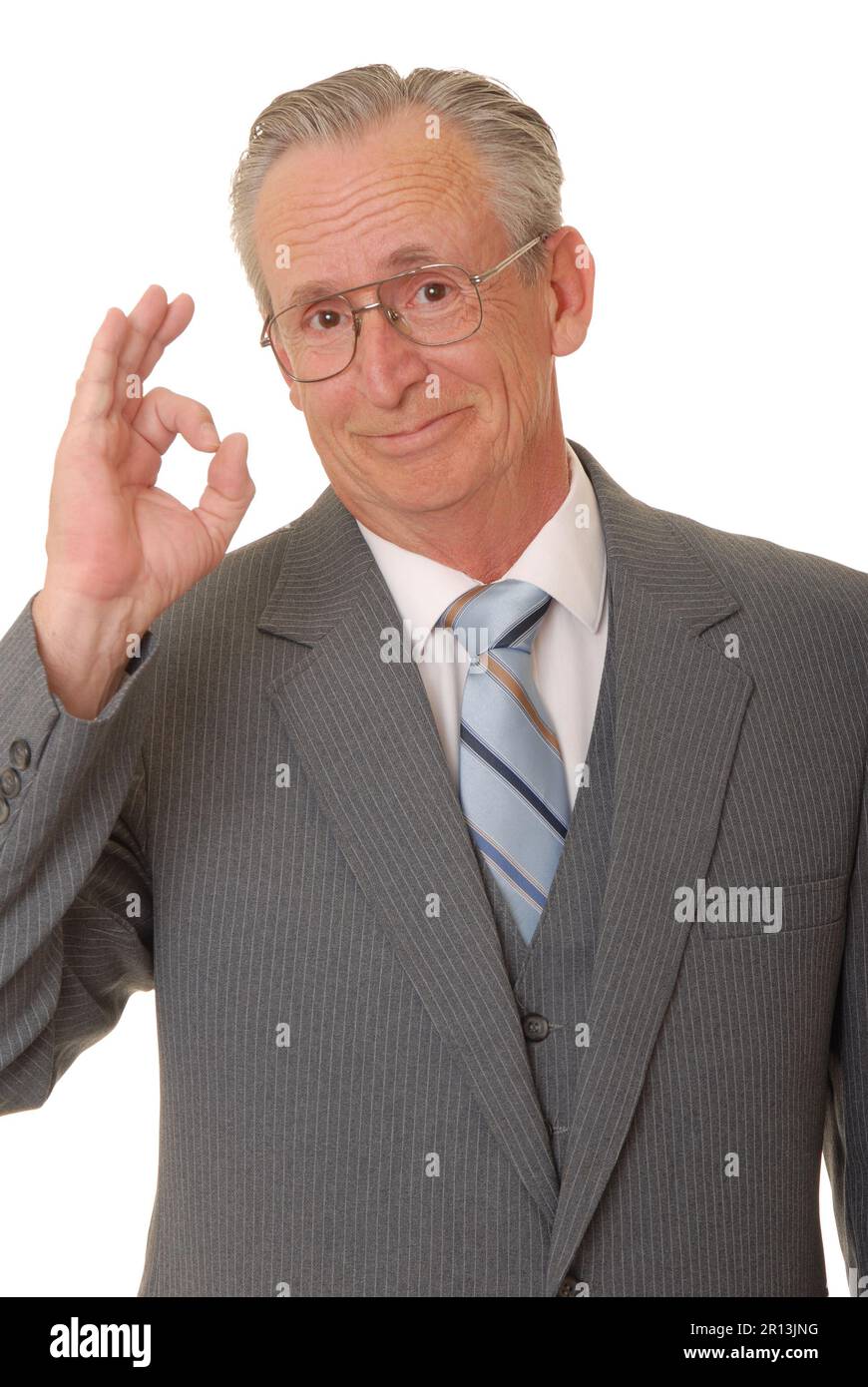 Senior businessman with a rather interesting expression Stock Photo