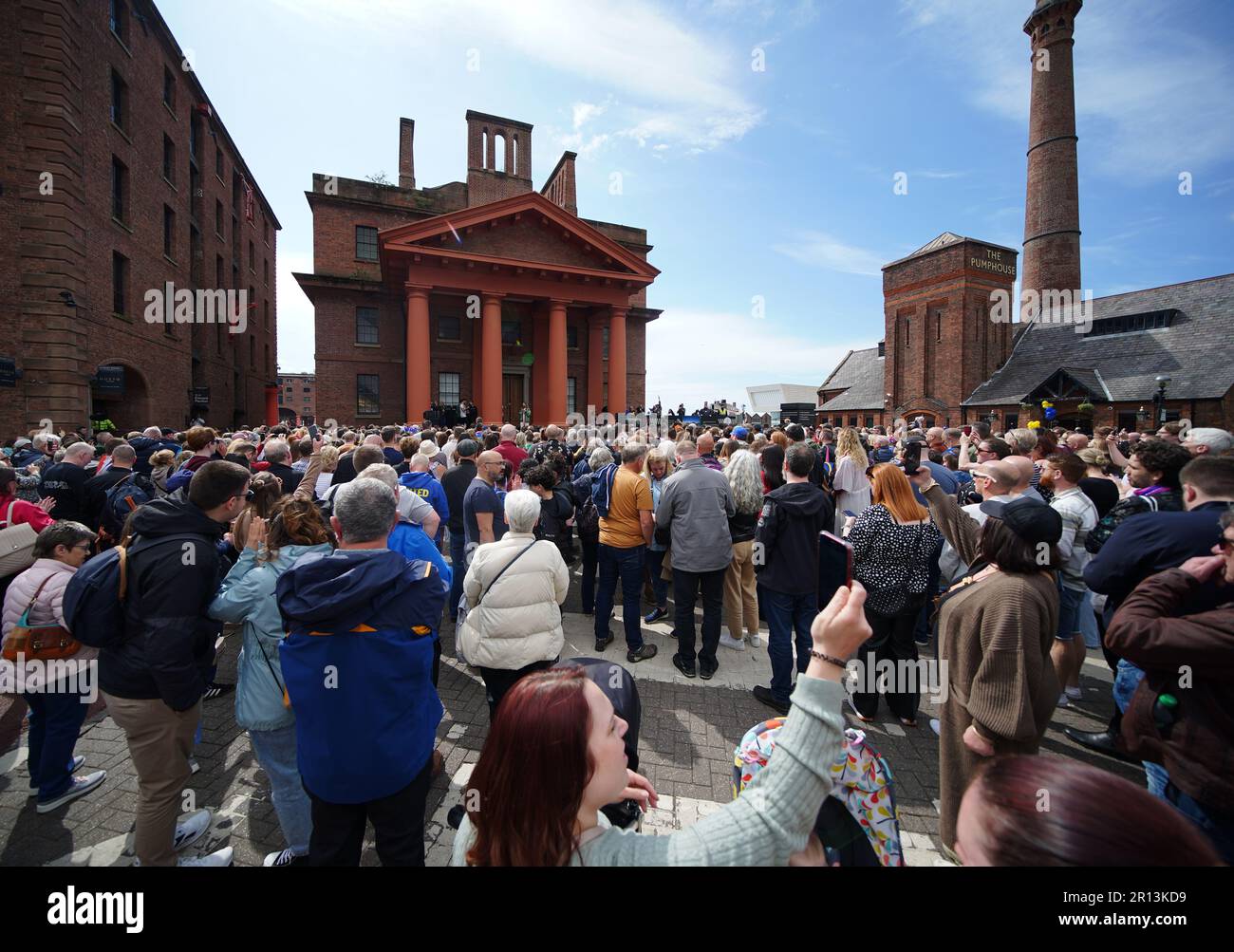Sam Ryder performs in Liverpool town centre ahead of the semifinal of