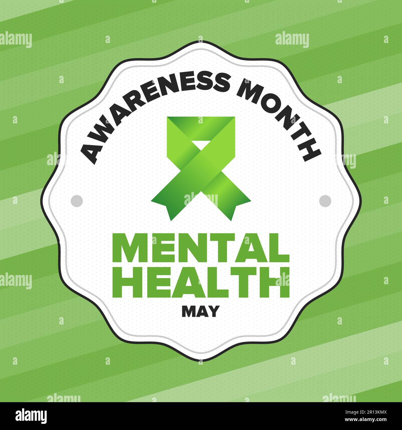 Mental Health Awareness Month in May. Raising awareness of mental