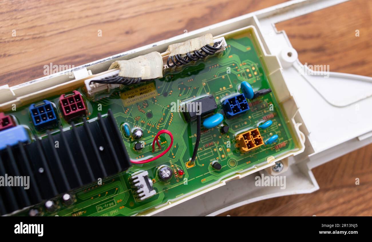 Parts of an automatic washing machine, repair of household appliances Stock Photo Alamy