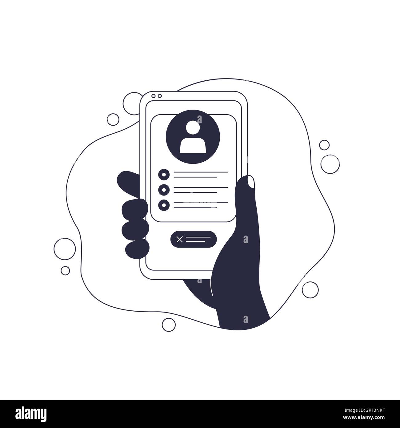 delete profile or account vector illustration Stock Vector