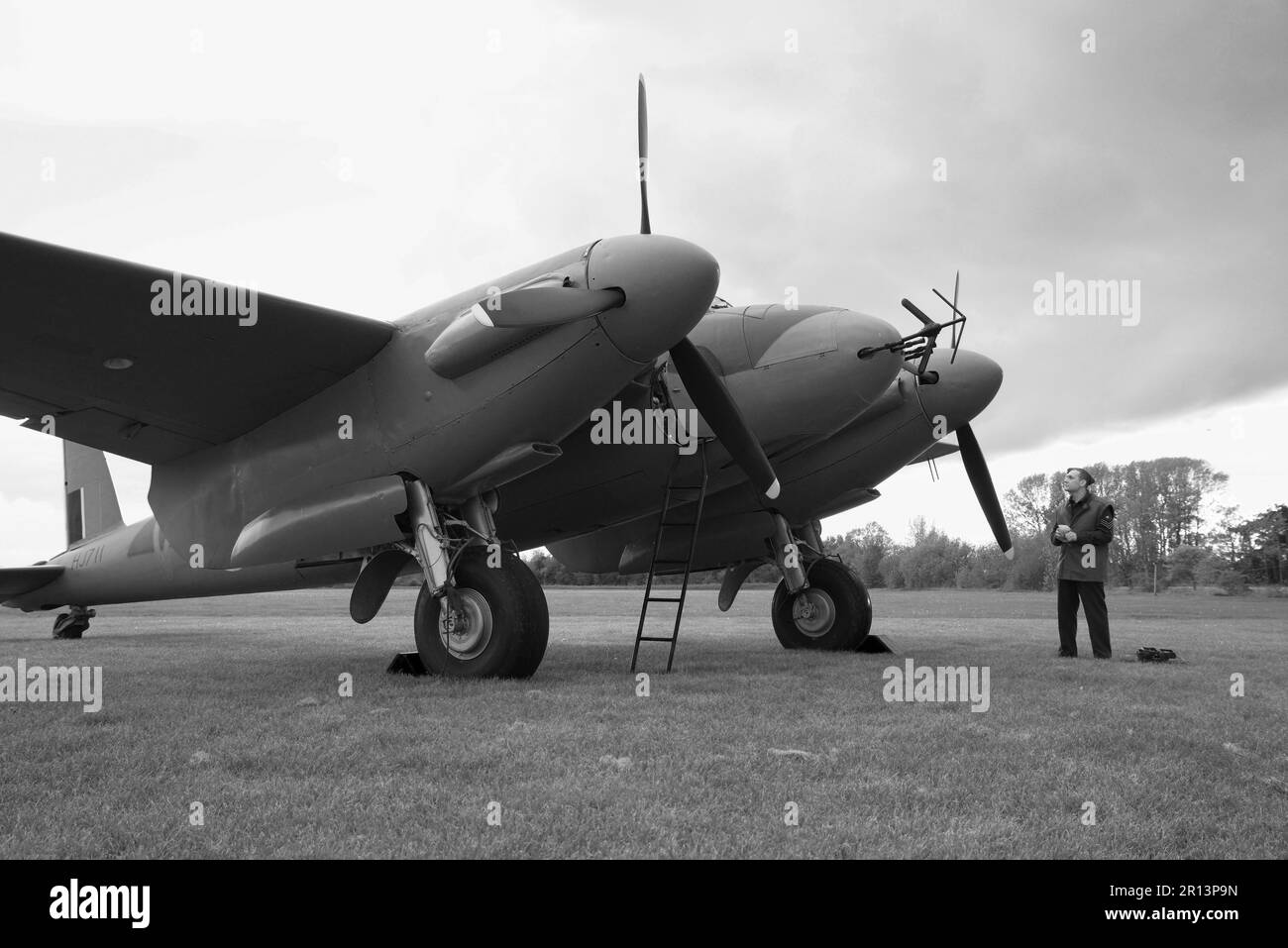 de Havilland, Mosquito NF Mk II,, HJ711, East Kirkby, Lincolnshire, England, United Kingdom. Stock Photo