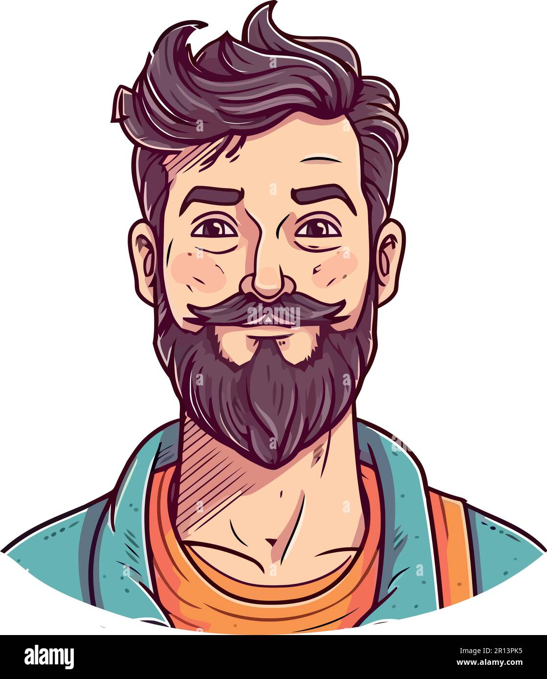 bearded man cartoon