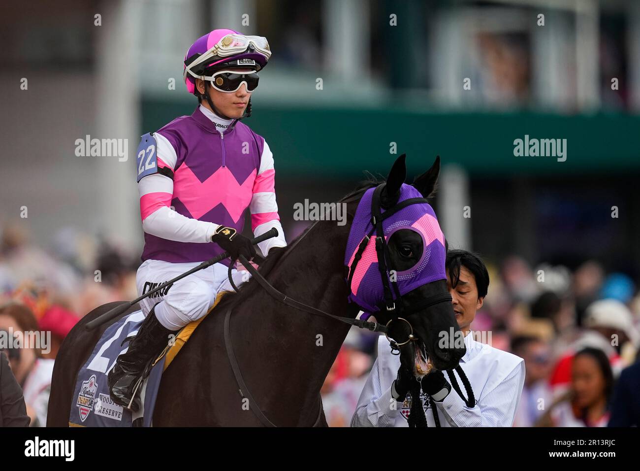 Kazushi Kimura parades Japanese horse Mandarin Hero prior to the 149th