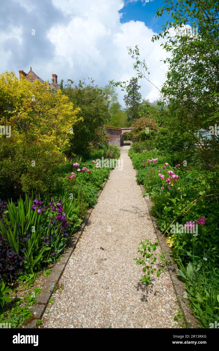 Early Spring flowers in an English Elizabethan Walled Garden, East