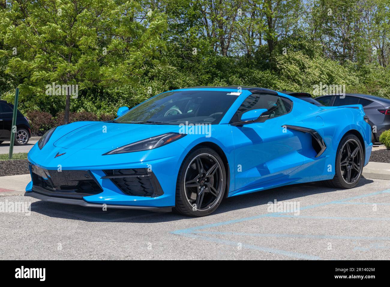 Indianapolis Circa May 2023 Chevrolet Corvette display at a