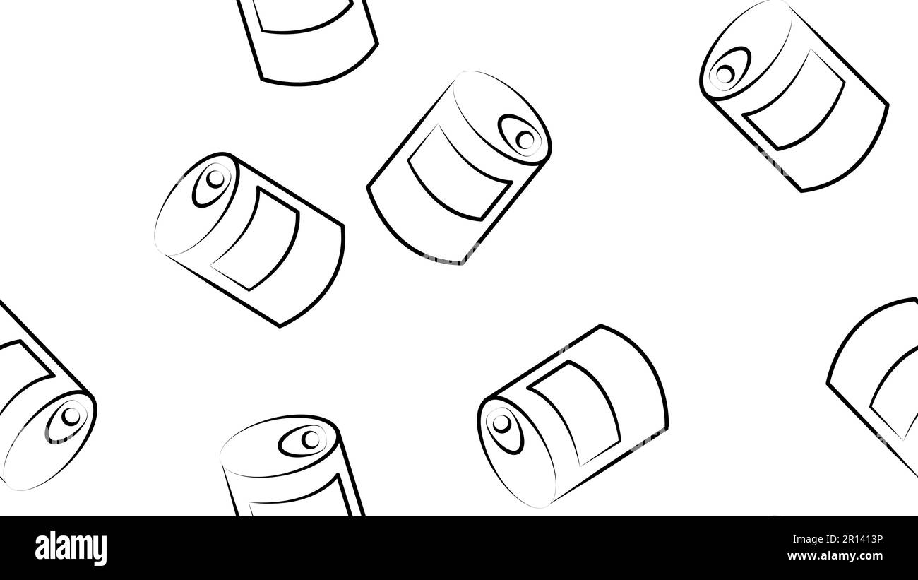 Canned fish pattern seamless. preserve piscine tinned goods background