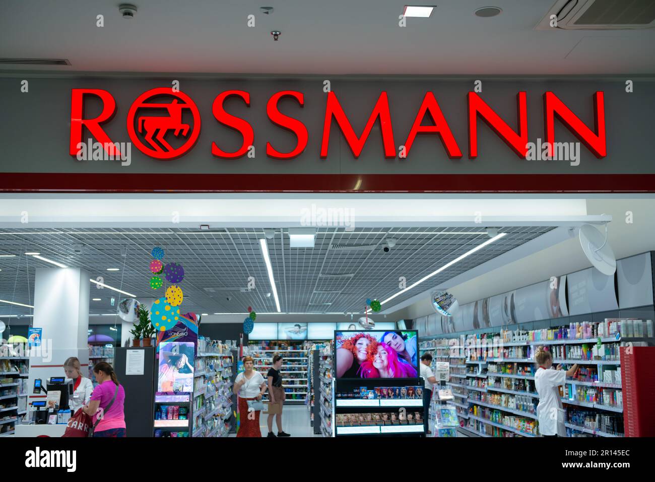 Siedlce, Poland - July 26, 2022: Rossmann cosmetic store in shopping mall  Stock Photo - Alamy