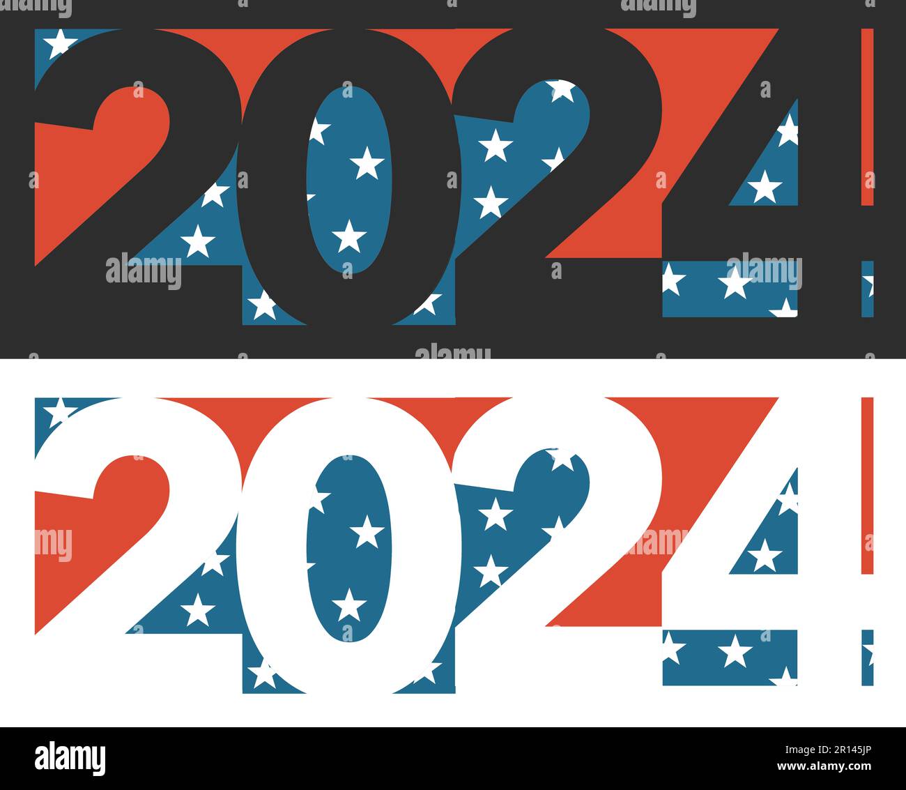 Red, white and blue with stars represent election year in the USA. The