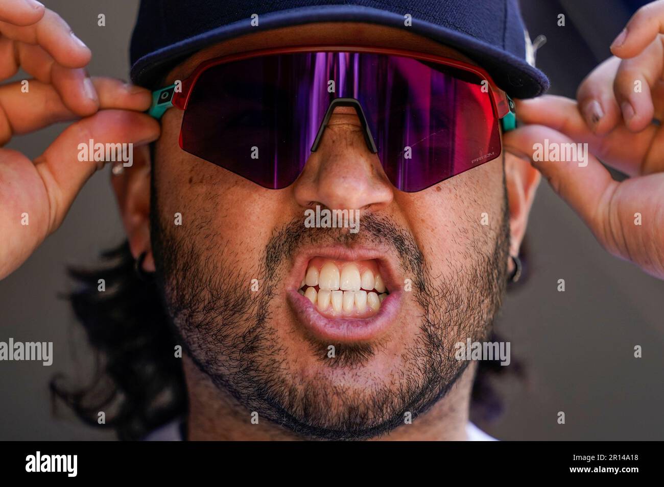 Seattle Mariners third baseman Eugenio Suarez poses for a photo in ...