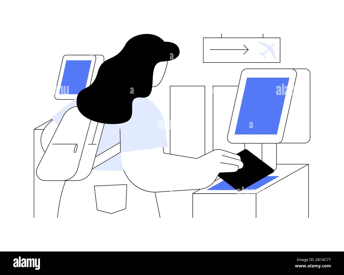 Automated border control abstract concept vector illustration Stock ...