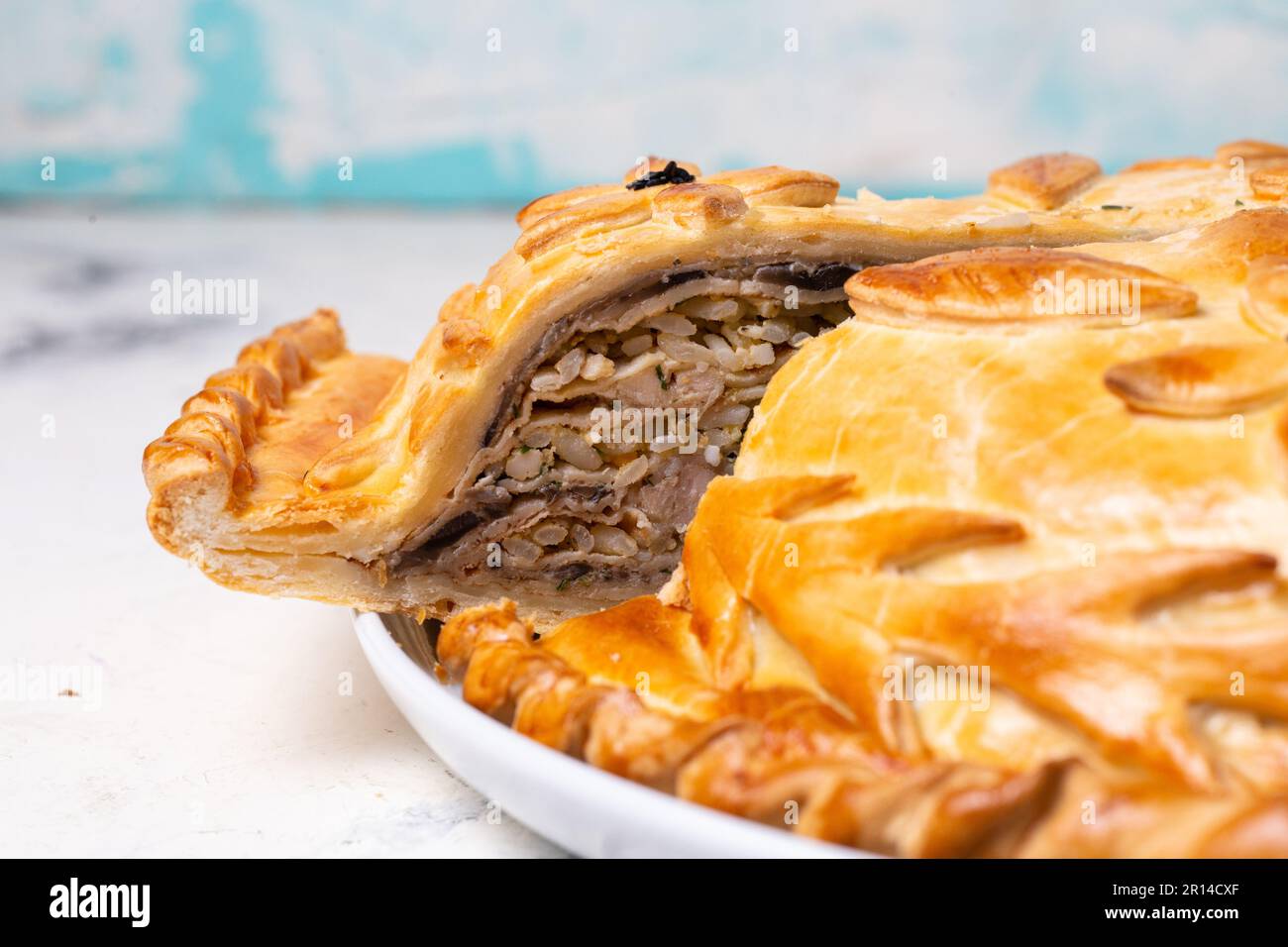 Cooking vegetable savoury pie hi-res stock photography and images - Alamy