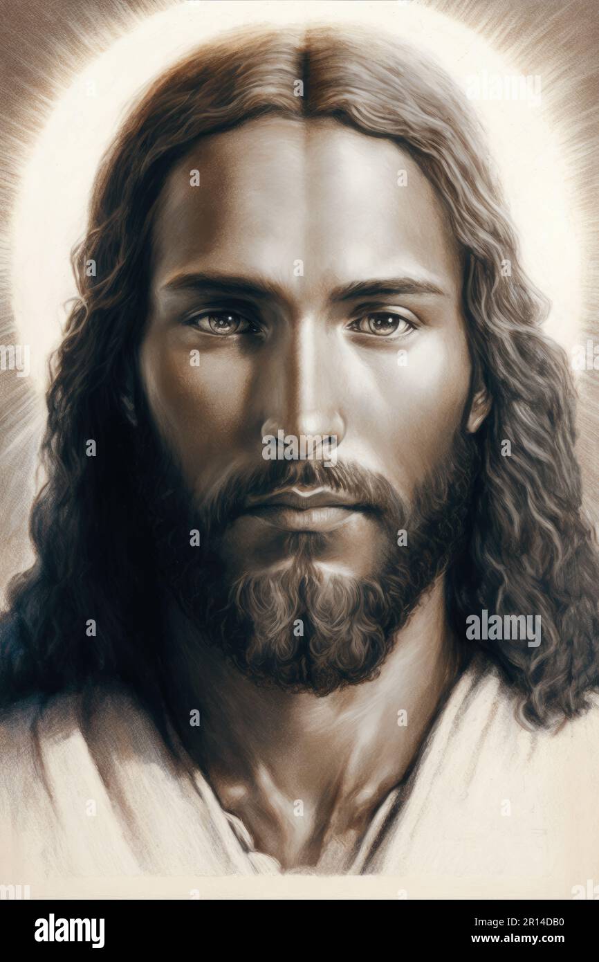 Portrait of Jesus Christ, Digital art Stock Photo Alamy