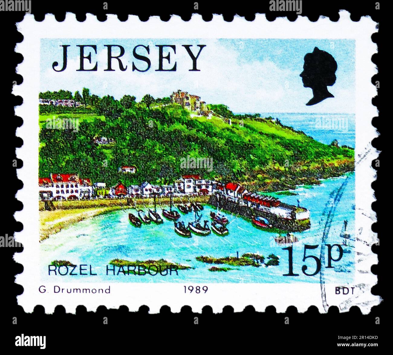 MOSCOW, RUSSIA APRIL 08, 2023 Postage stamp printed in Jersey shows