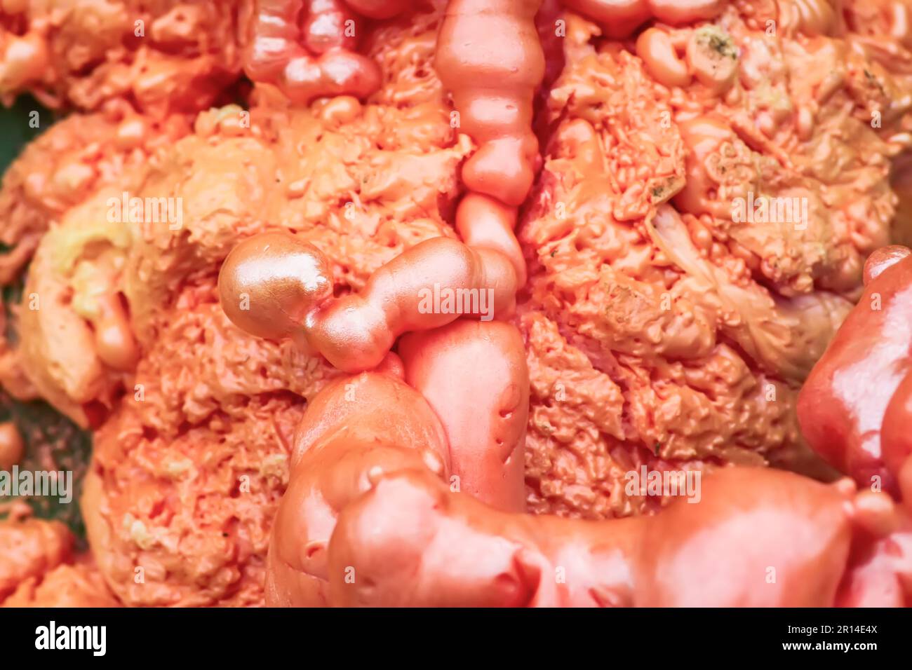 Spraying foam texture. Polyurethane foam close up. Stock Photo