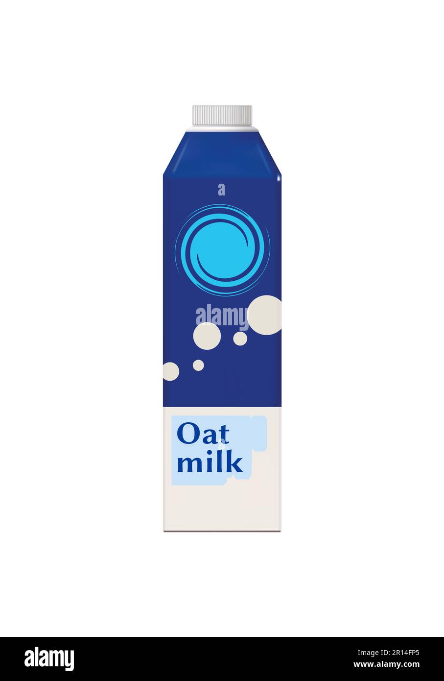 Oat Milk bottle Vector illustration isolated on white background Stock Vector
