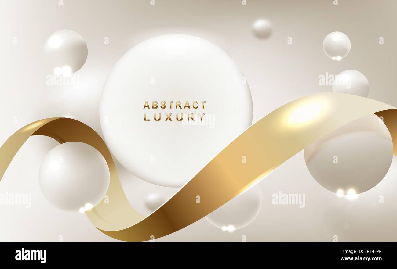Modern abstract light gold background vector. Elegant circle shape