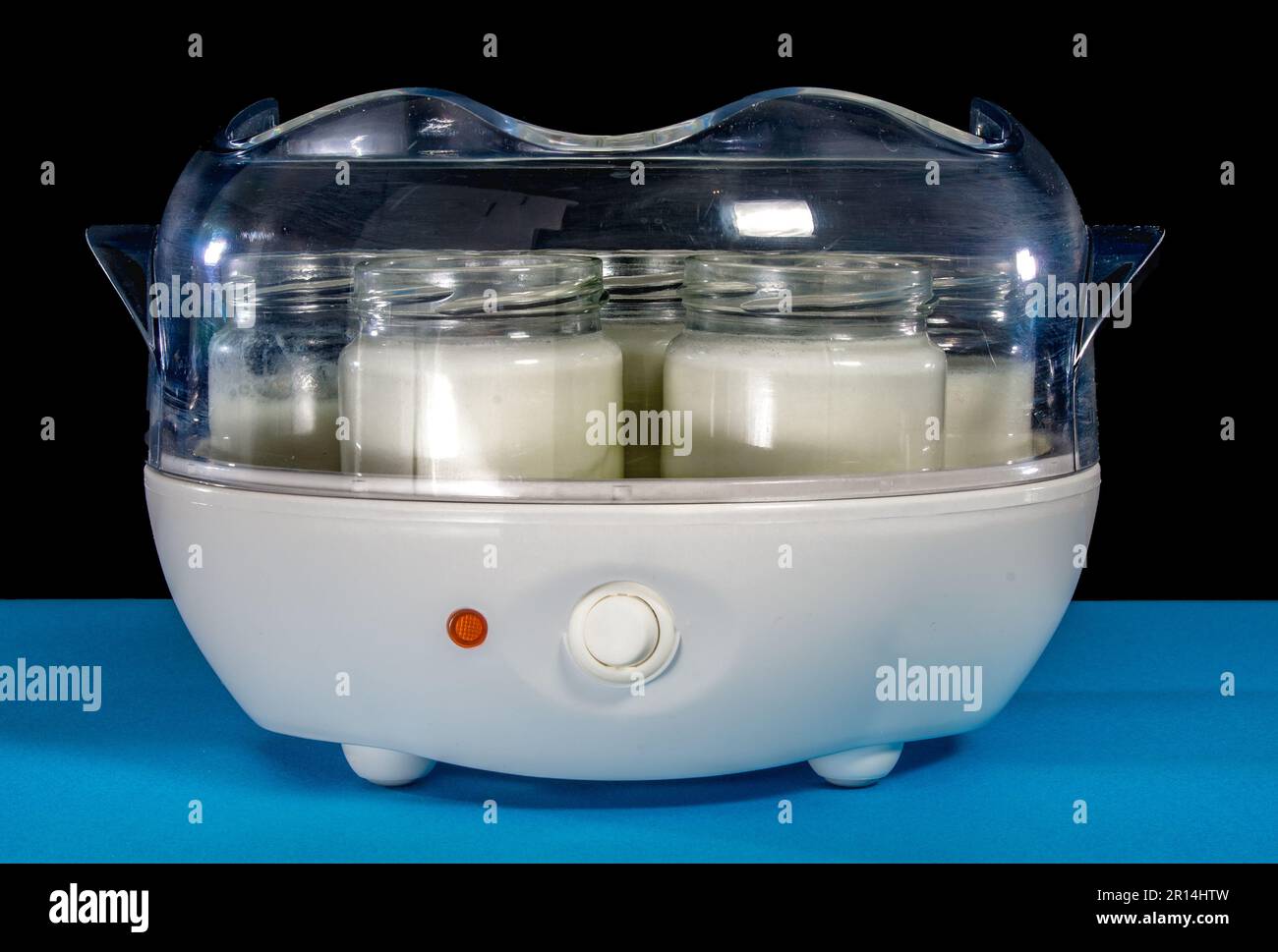 Homemade yogurt with an electric yogurt maker Stock Photo Alamy