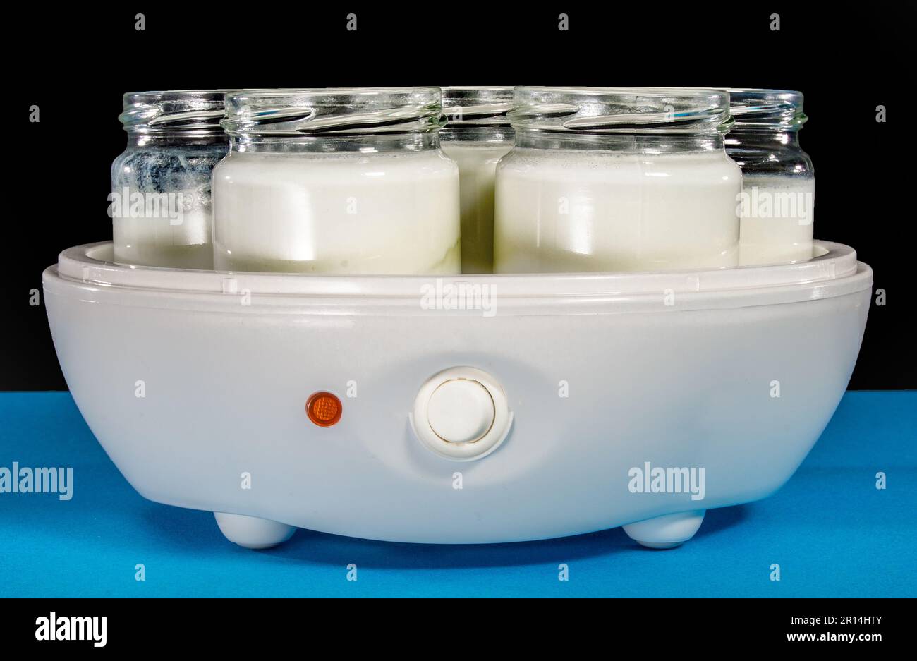 Homemade yogurt with an electric yogurt maker Stock Photo Alamy