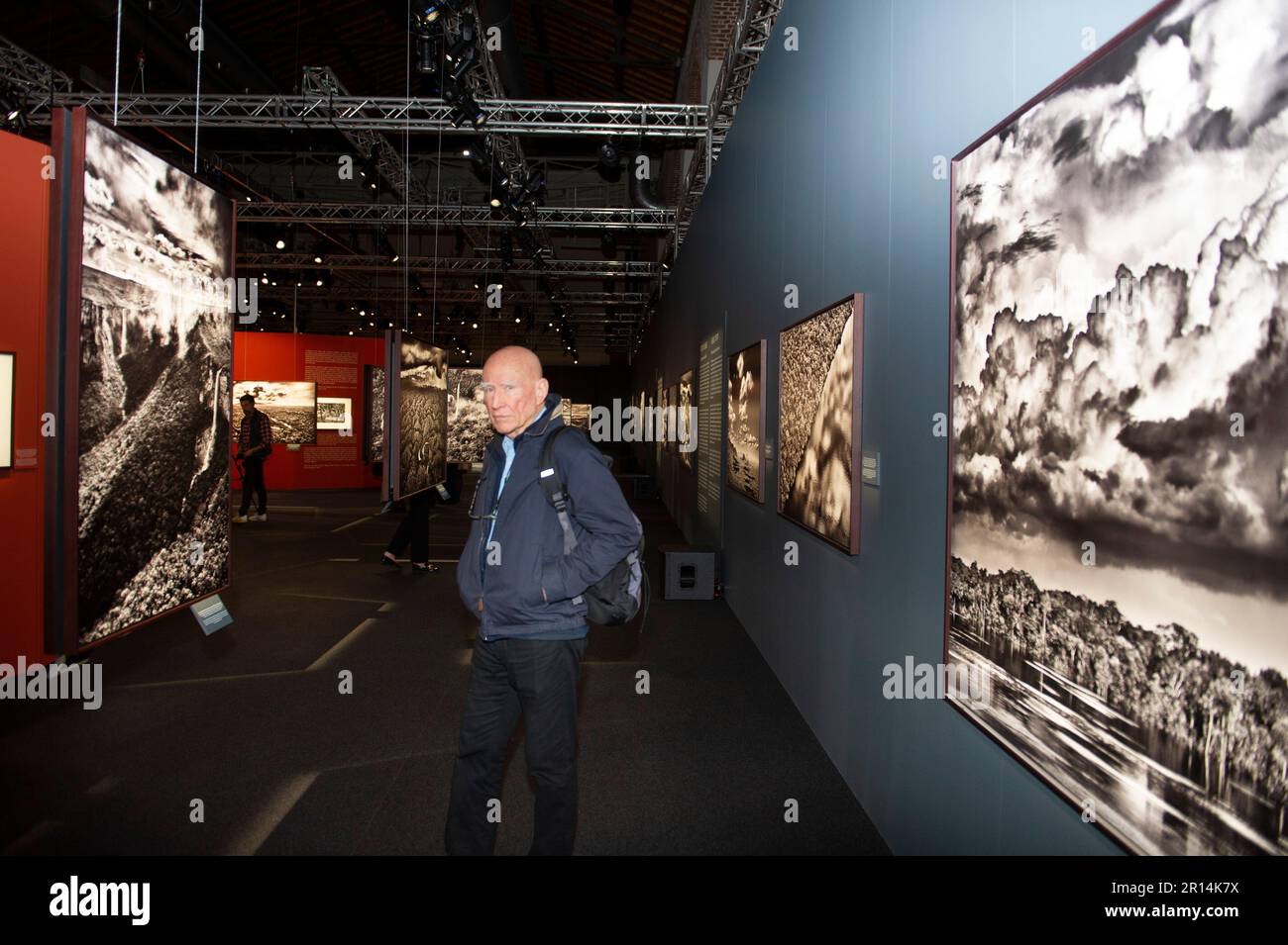 May 11, 2023 - Italy - Milan - Inauguration of the photographic exhibition 'Amazonia' by photographer Sebastiao Salgado. The photographs are exhibited Stock Photo