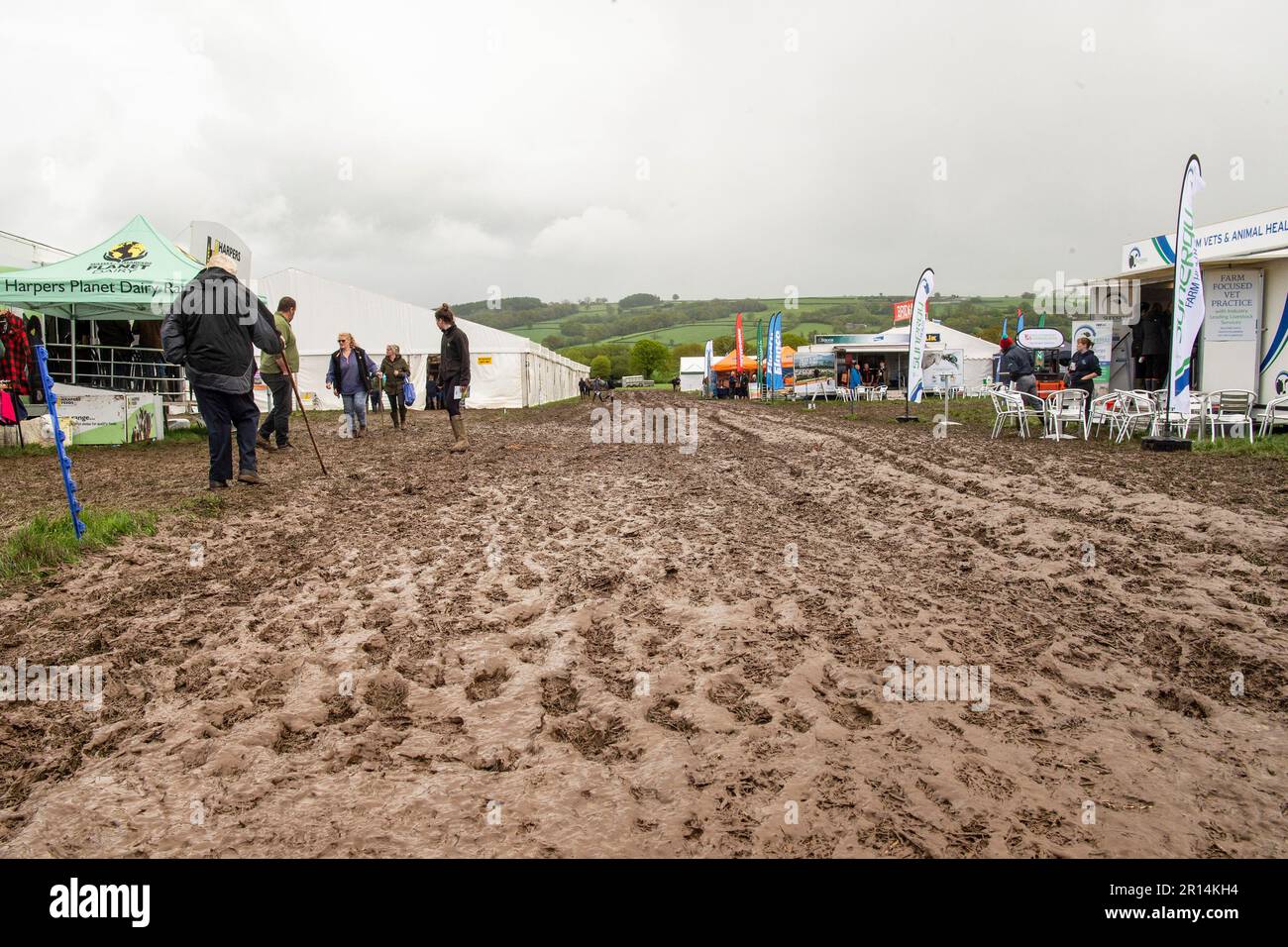 mud and muddy conditions at country show in UK Stock Photo