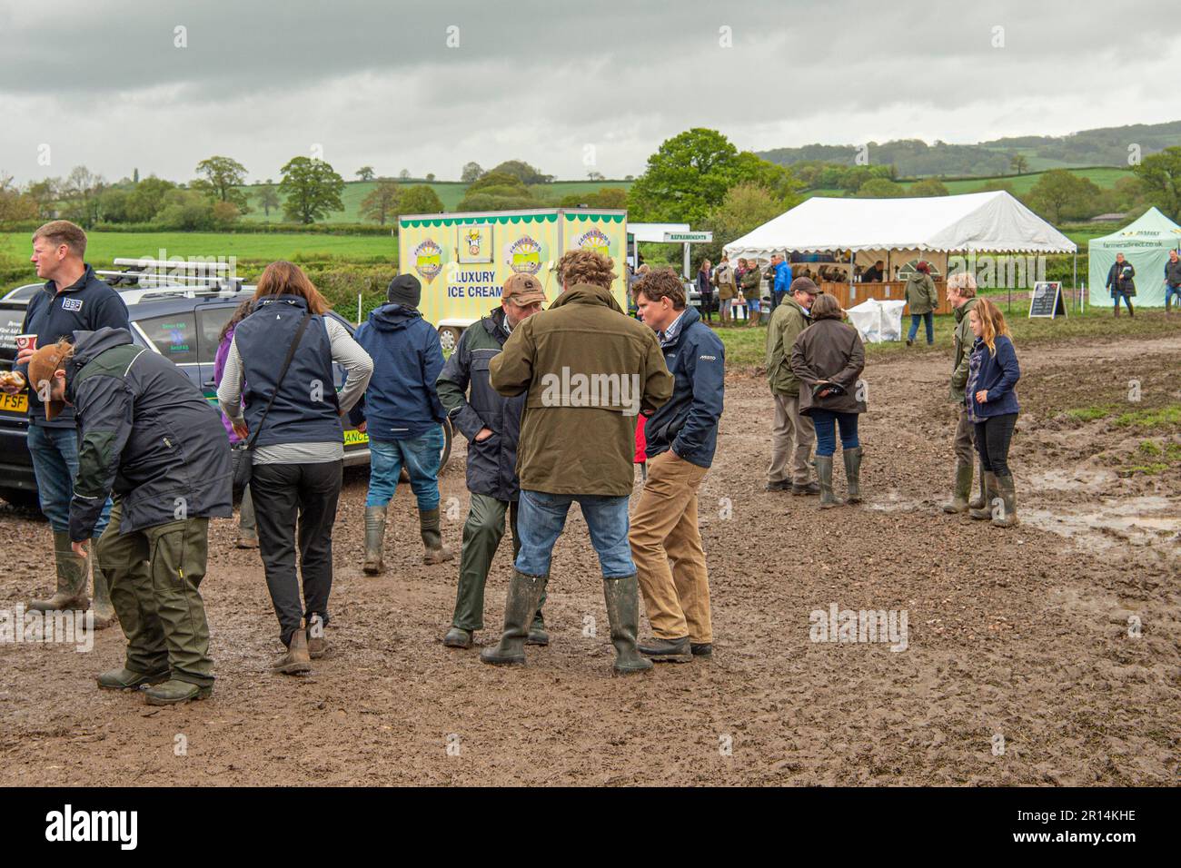 mud and muddy conditions at country show in UK Stock Photo
