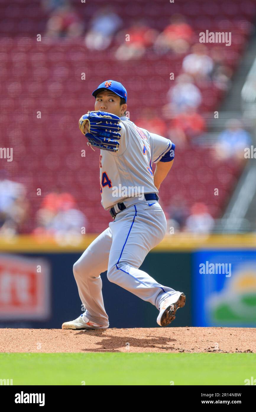 New York Mets' Kodai Senga throws during a baseball game against the