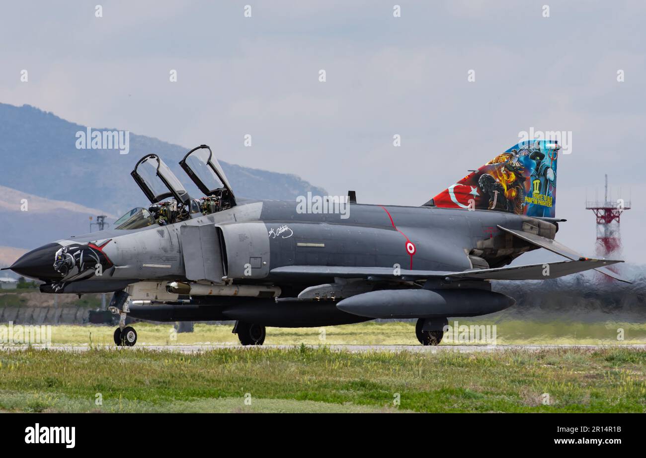 Anatolian Eagle 2023 exercises  in Konya, The McDonnell Douglas Turkish Air Force F-4E Phantom Terminator 2020 Stock Photo