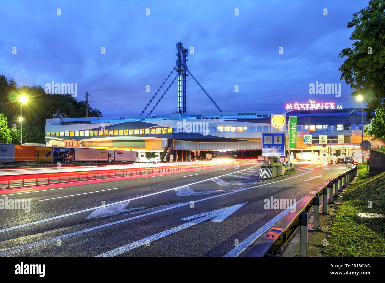 Opened in 1972, the Wurenlos motorway rest stop is one among the 3