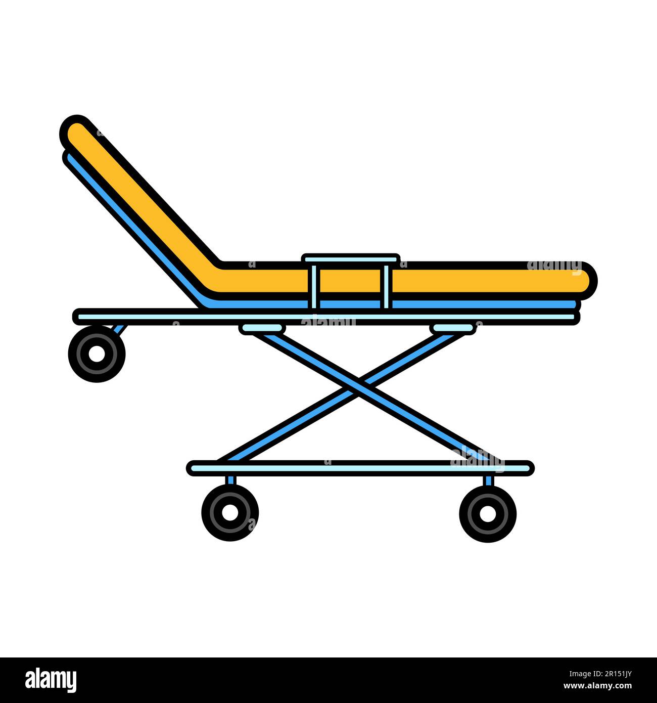 Medical resuscitation ambulance wheelchair for transportation of
