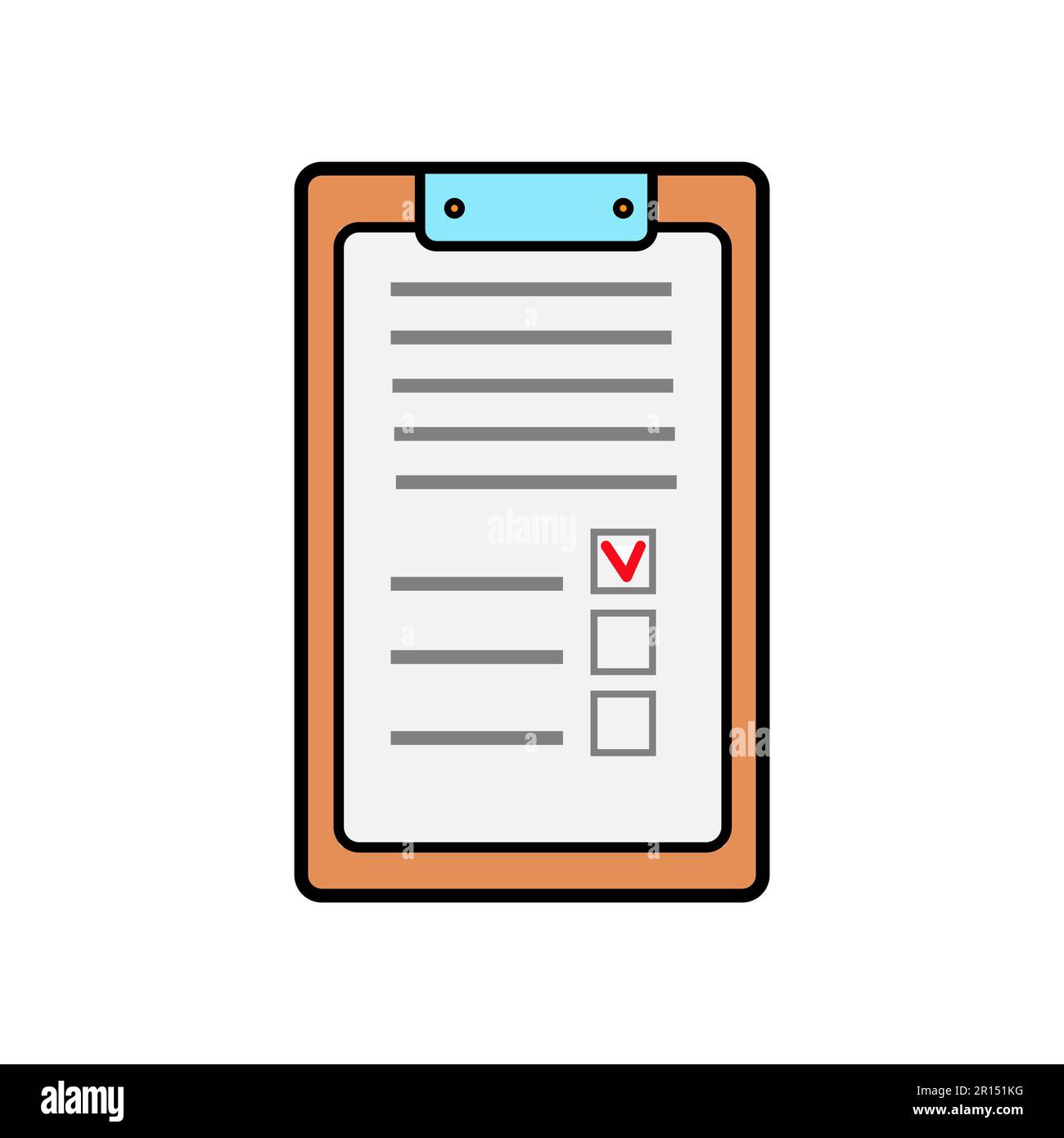 Rectangular paper business tablet for records with a clip, a medical notepad for prescriptions with a medical history, a simple icon on a white backgr Stock Vector