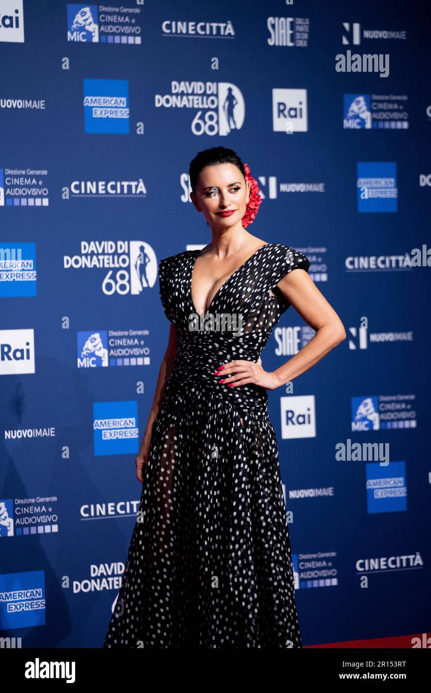 Rome, Italy, 10th May 2023, Penelope Cruz attends the 68th David di