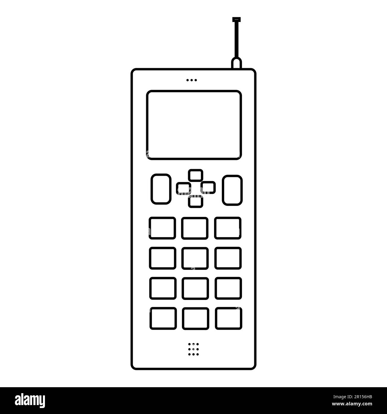 Old simple pink big button square retro hipster vintage mobile phone