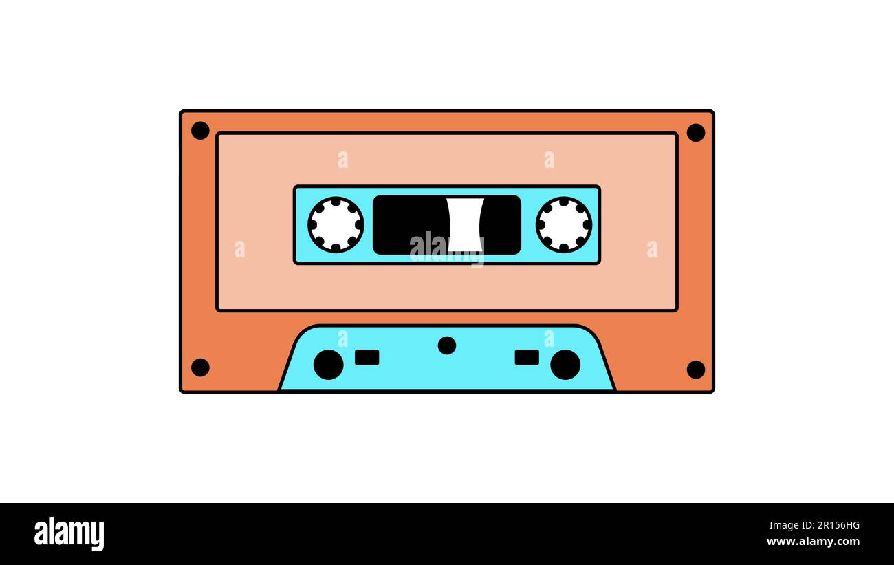 Old retro vintage music audio cassette for audio tape recorder with ...
