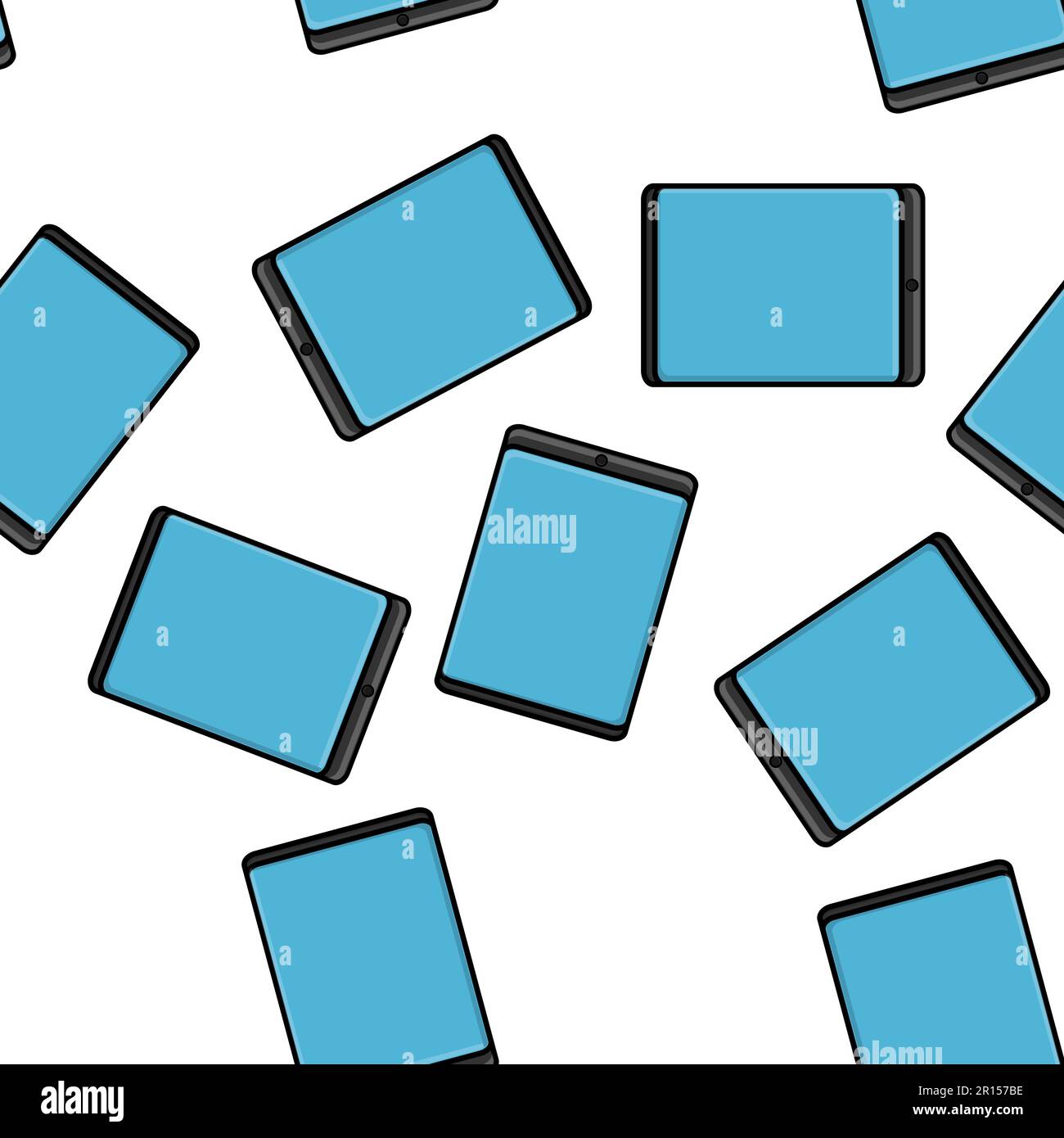 Texture of seamless pattern of modern gadgets of digital mobile tablets new in the flat style of