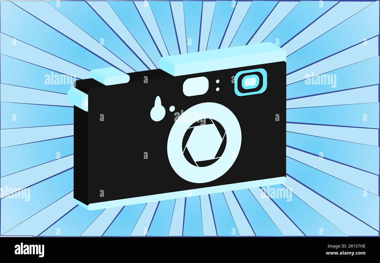 Retro old antique camera from the 70s, 80s, 90s, 2000s against a ...