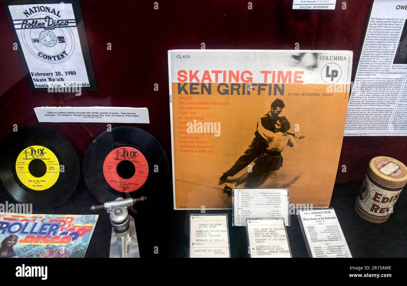 Lincoln, Nebraska, USA. 11th May, 2023. The National Museum of Roller Skating houses the world's