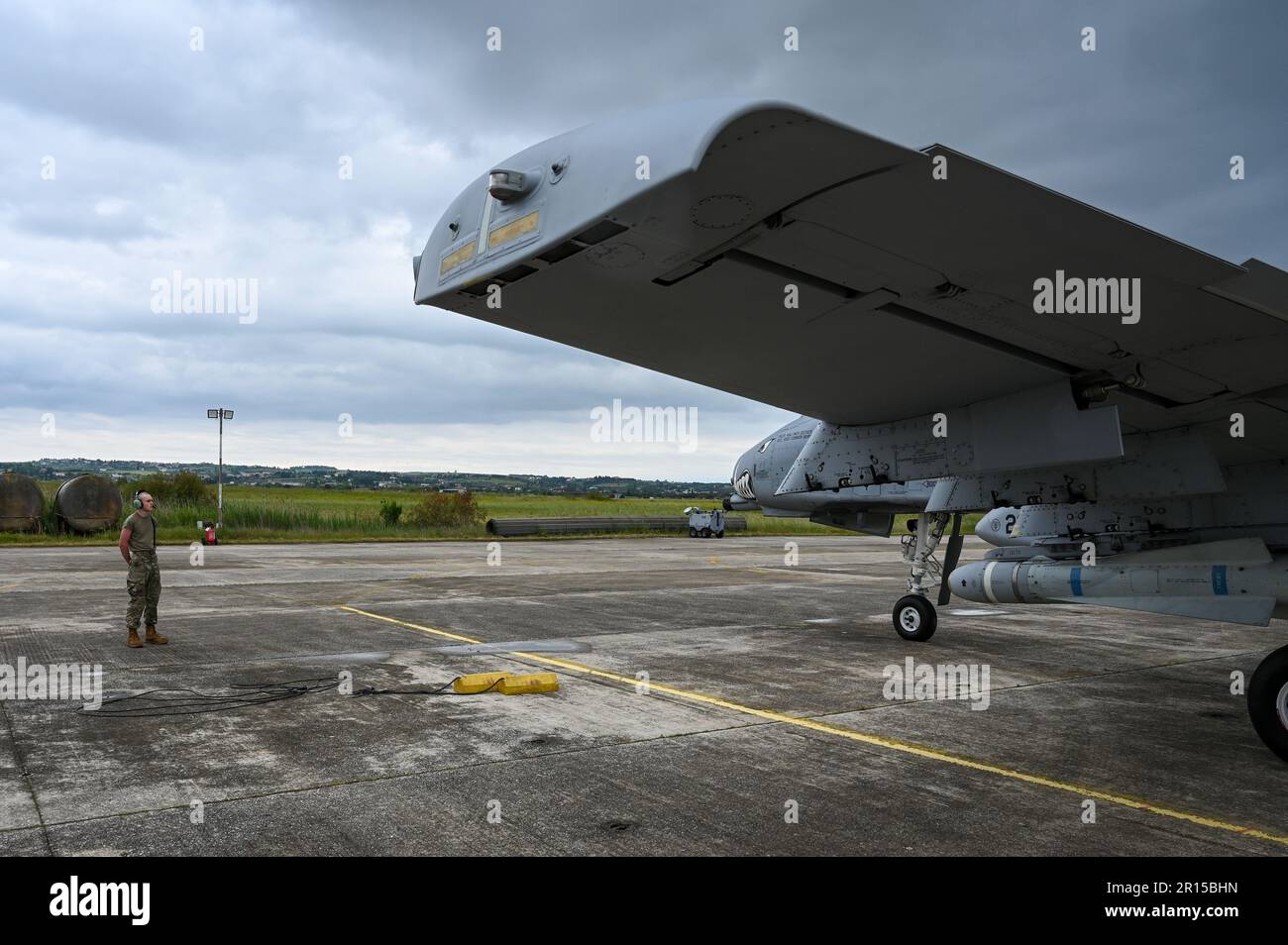 Airman LukeTyler Nibert, a crew chief with the 358th Fighter Squadron