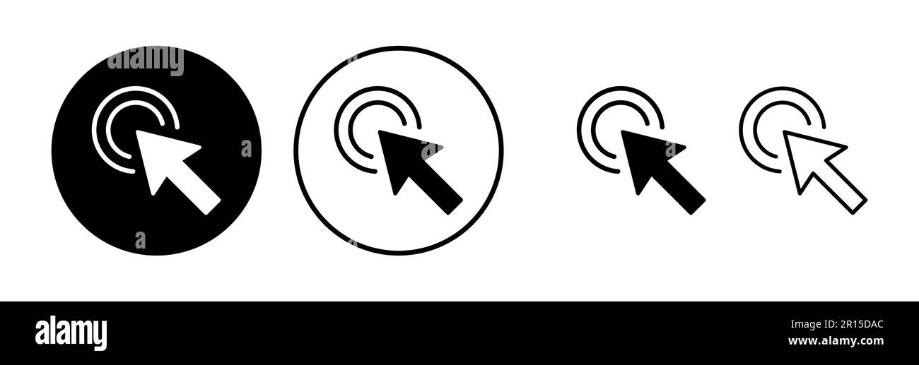 Click icon vector. cursor icon vector. pointer sign Stock Vector Image ...