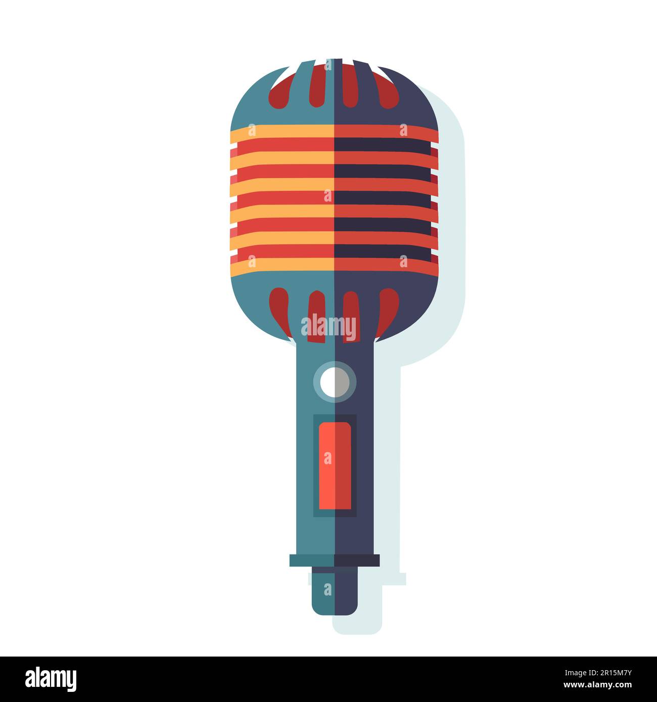 Musical equipment a microphone in flat style vector illustration Stock ...
