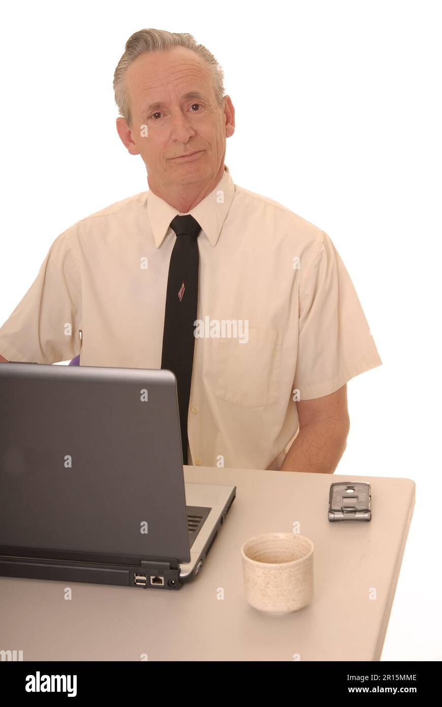 Senior businessman with a rather interesting expression Stock Photo - Alamy