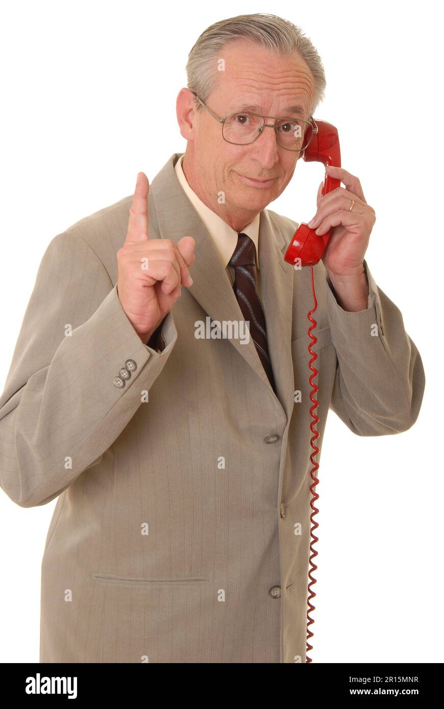 Senior businessman with a rather interesting expression Stock Photo