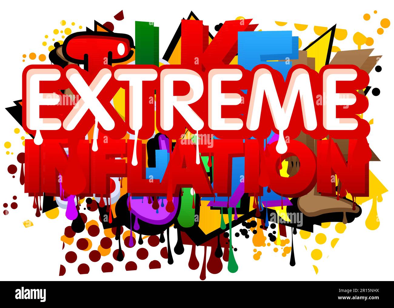 Extreme Inflation. Graffiti tag. Abstract modern street art decoration