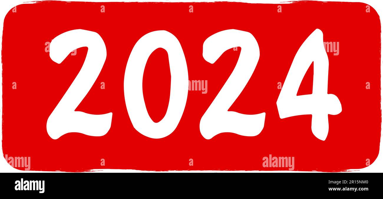 New Year's stamp for the Year of the Dragon, 2024 A.D., Vector