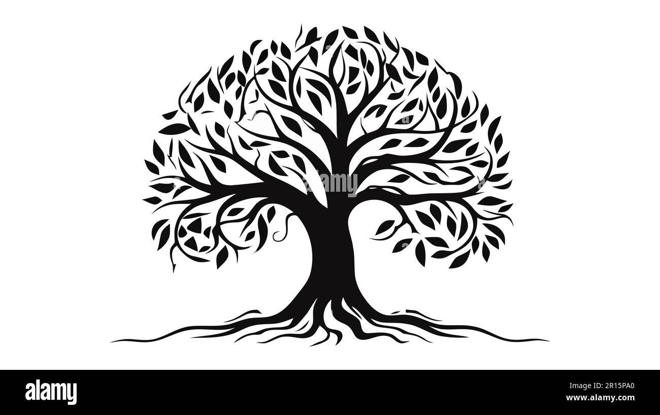 Tree vector icon, logo. Nature trees vector illustration logo design on ...
