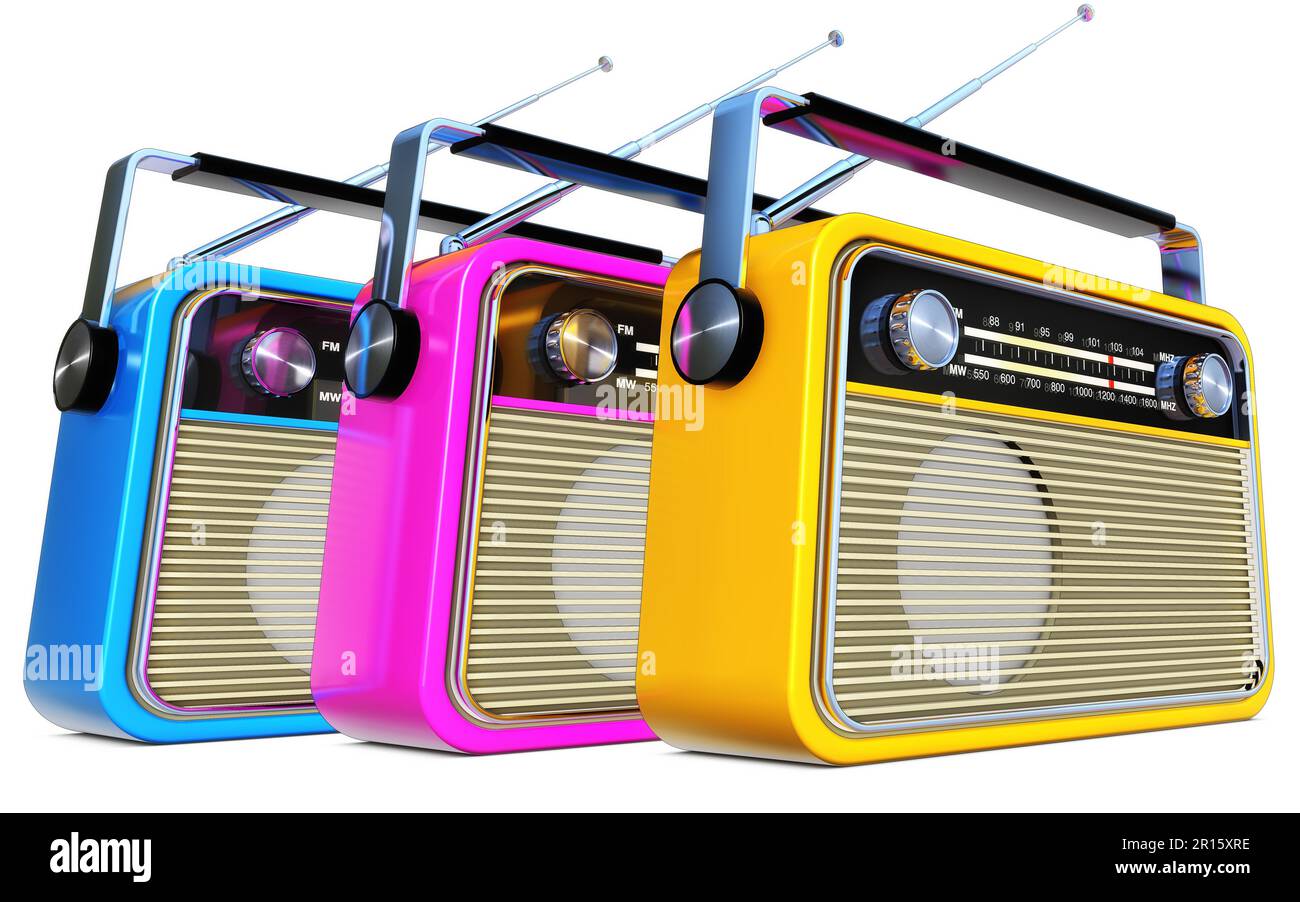 3d rendering of radios Stock Photo