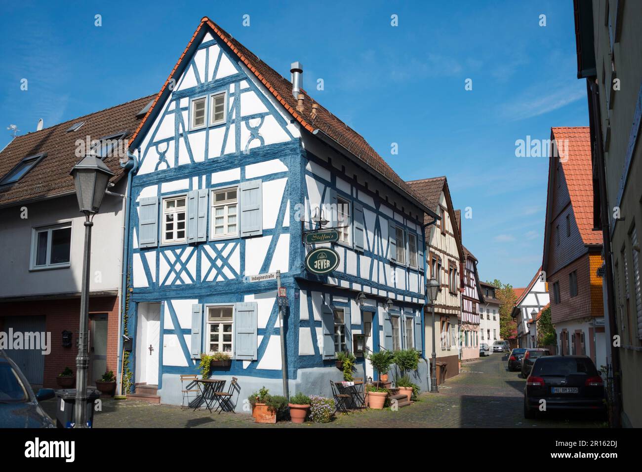 Old town, half-timbered house, Steinheim am Main, Hanau, Hesse, Germany Stock Photo